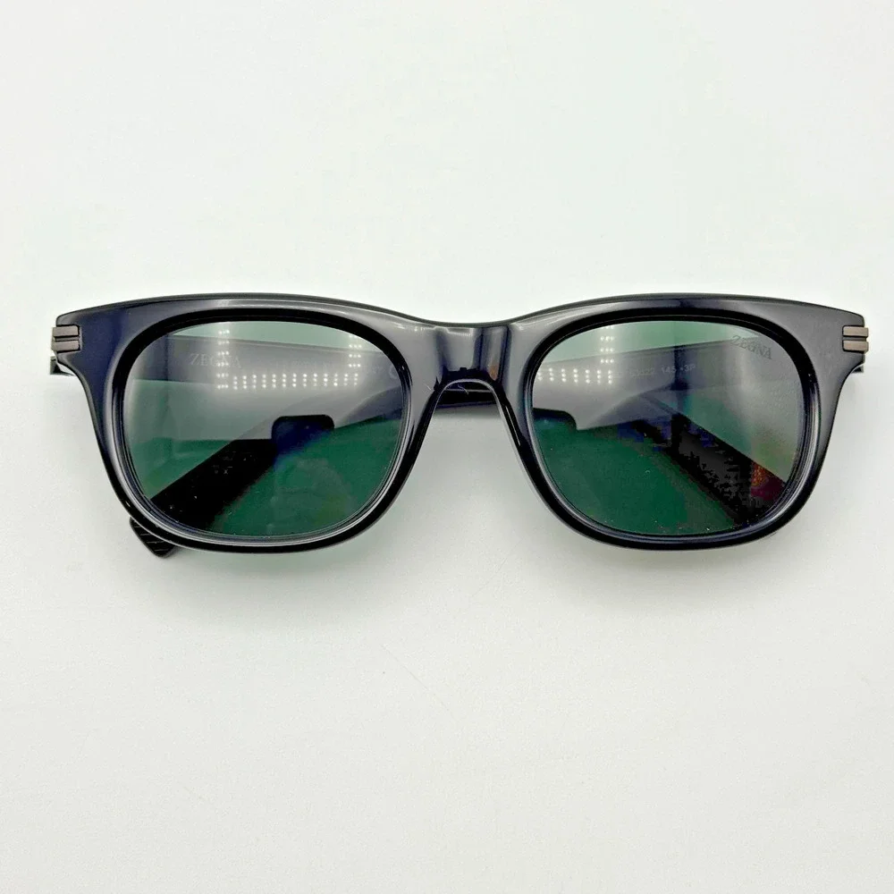 Ermenegildo Zegna Sunglasses EZ0281-F 01R Black Frame Green Polarized Asian Fit